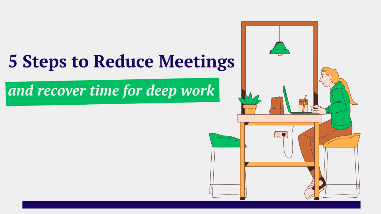 5 Steps to Reduce Meetings and recover time for deep work